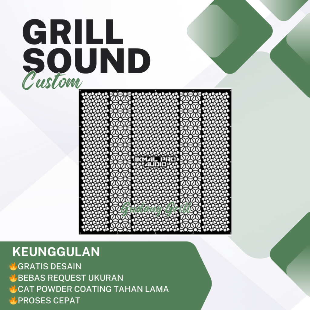 grill sound costum ukuran dan nama audio Box SPL 15 Inch - GRATIS DESAIN BEBAS MODEL APAPUN