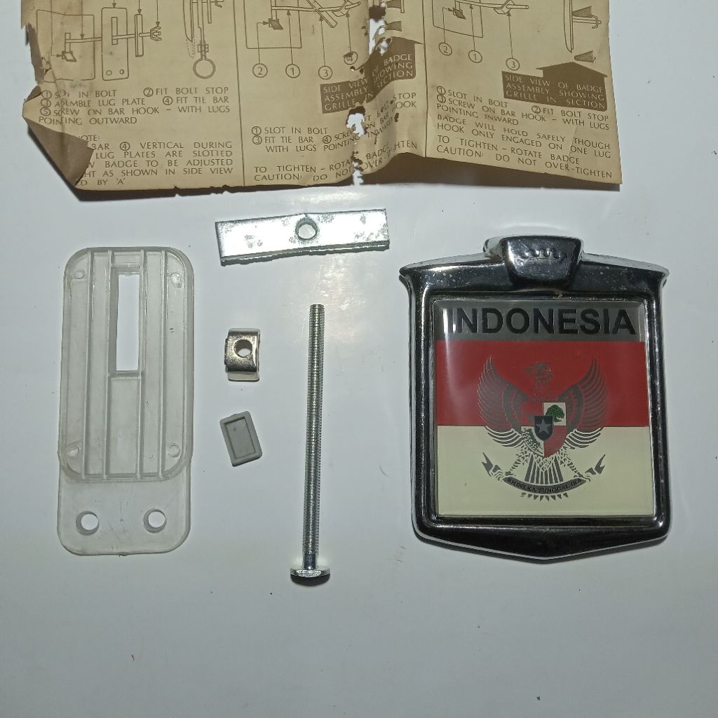 Renamel Emblem Badge Logo Garuda Indonesia Vespa VGLA/B Kongo T4 Mobil