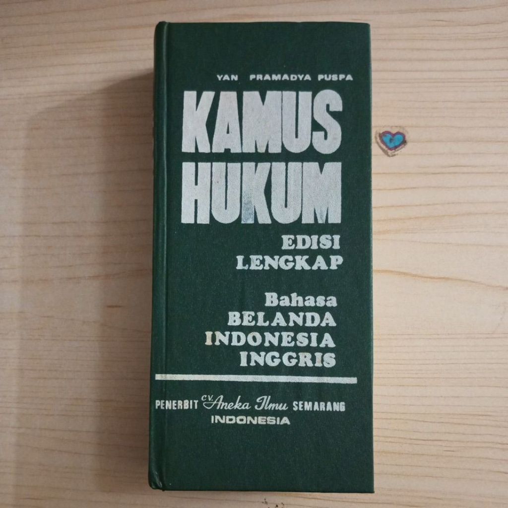 KAMUS HUKUM EDISI LENGKAP BAHASA BELANDA INDONESIA INGGRIS OLEH YAN PRAMADYA PUSPA