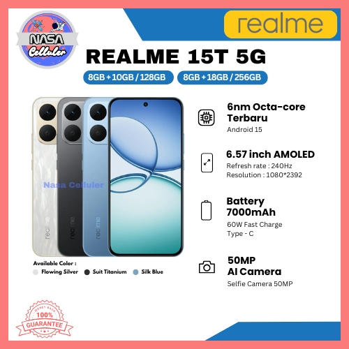 HP REALME 15T 5G 8/256GB, 15T 5G 8/128GB, 14T 5G 8/256GB, 13 5G 12/256GB & 13 8/256GB (BNIB)