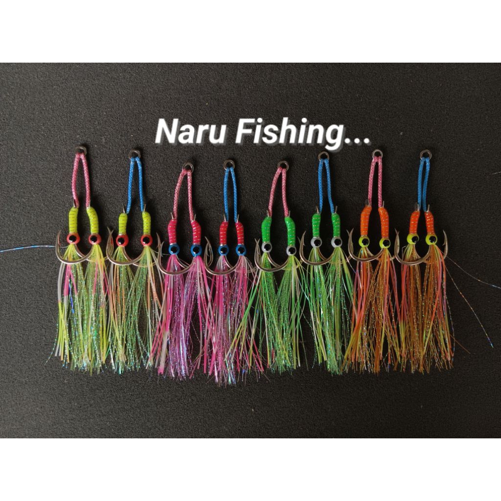 Assist Hook Full GID Doble Kail  UK 20 Jig 100 -150Gram