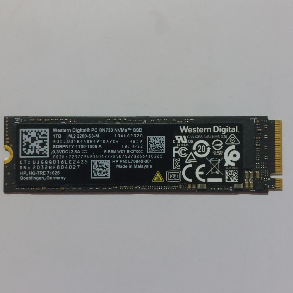 SSD M.2 NVME 2280 1 TB WD PC SN720 & KIOXIA