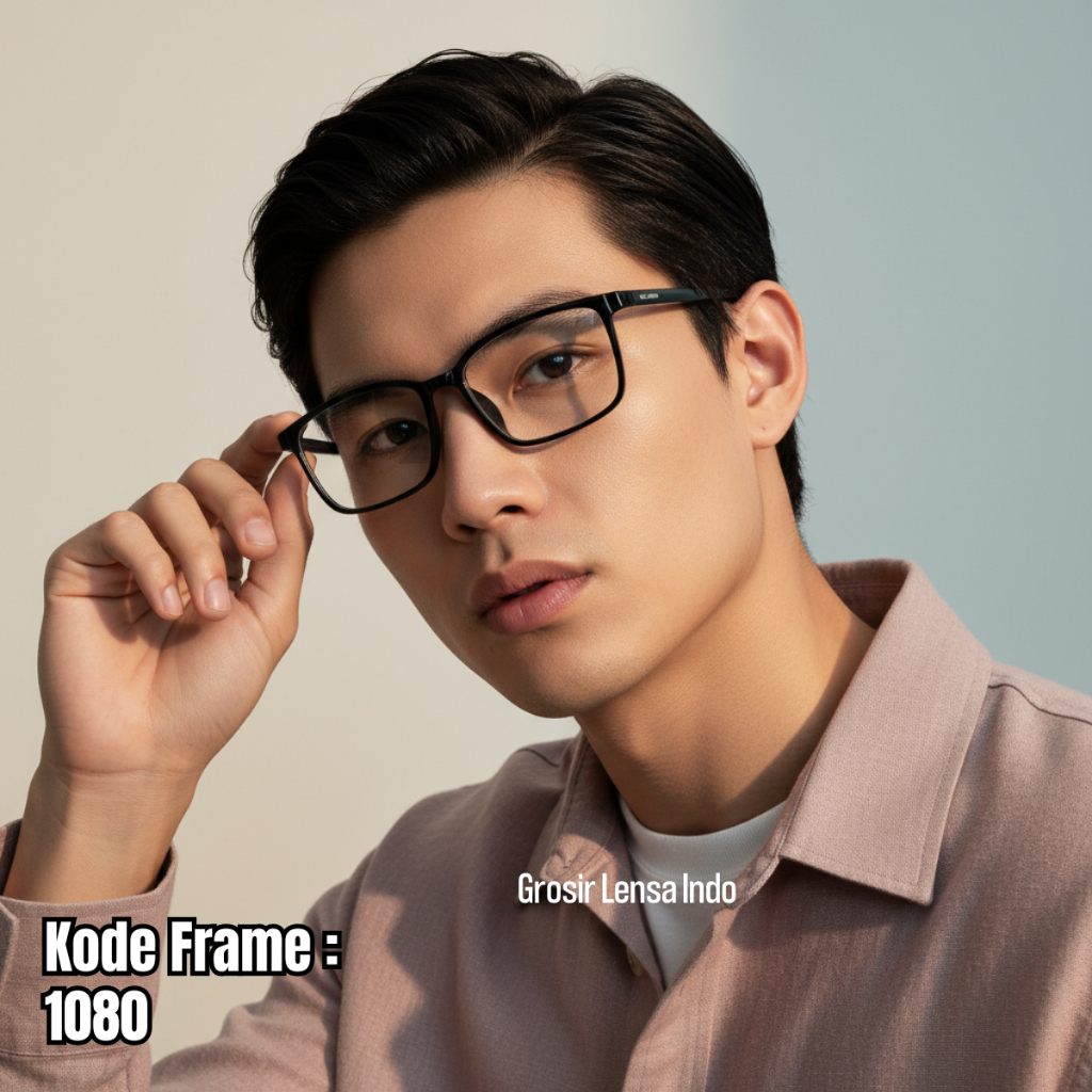 FRAME KACAMATA ORIGINAL RED CHERRY 1080 KOTAK LEBAR FRAME 140 SIZE 54 BRIDGE 17