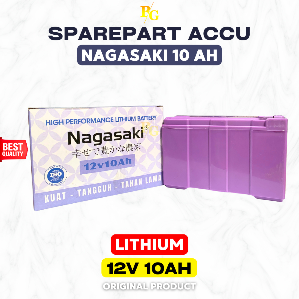 Nagasaki Accu Baterai AKI Sprayer Elektrik 12V 8Ah 9Ah