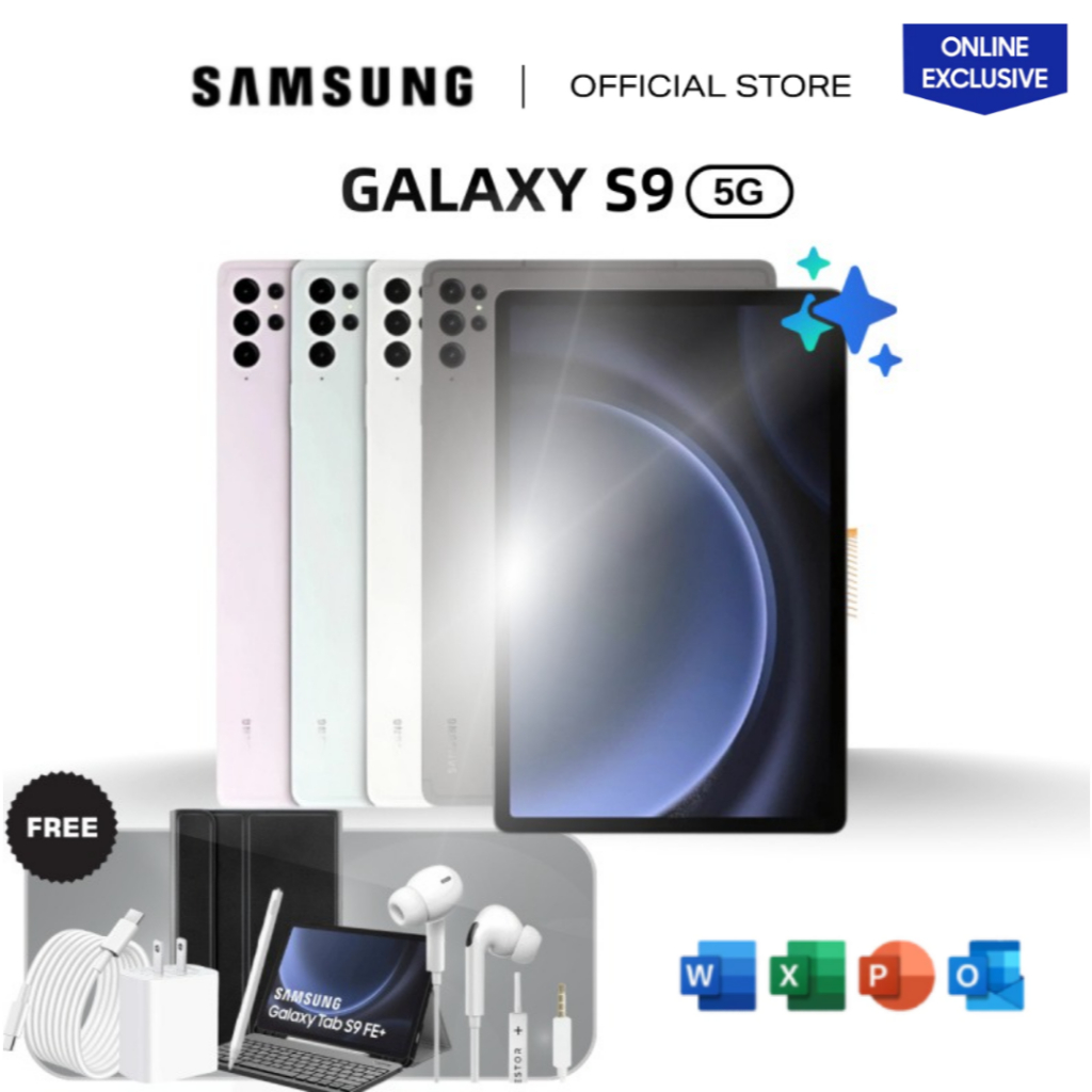 Samsung Galaxy Tab S9 11' AMOLED 5G Tablet Baru RAM 16GB ROM 512GB Dual SIM Android Tablet