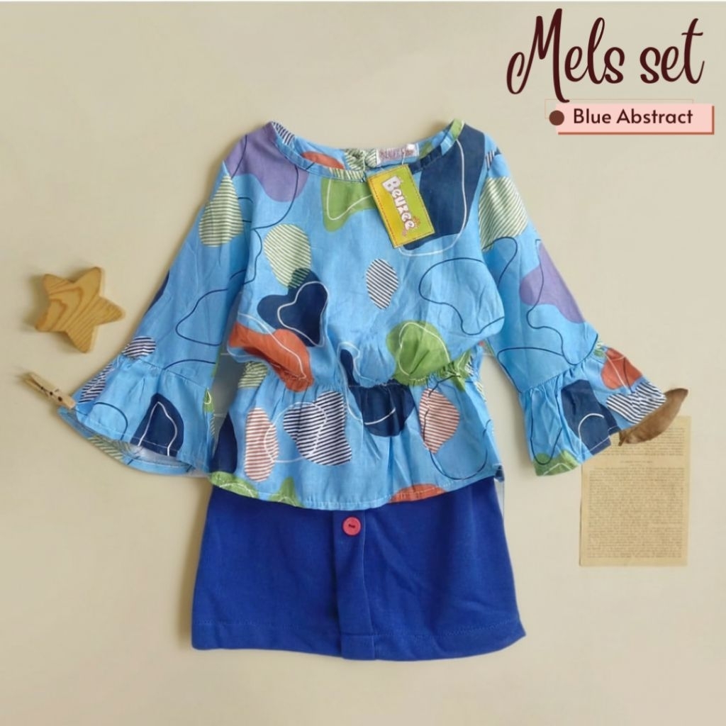 Setelan Rok Sepan Anak Perempuan Skirt Set anak Cewek Mels Set usia 1-4 Tahun