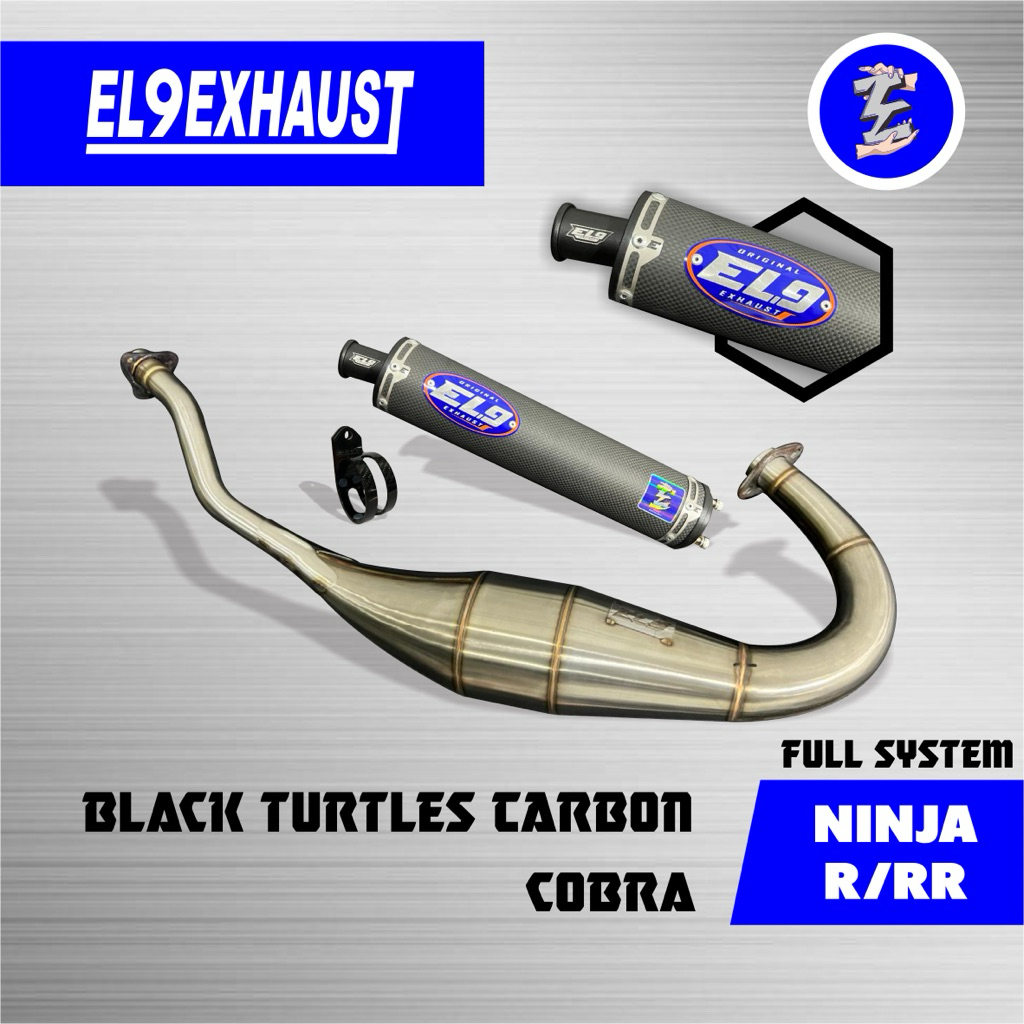 knalpot cobra ninja R/SS/RR stainless press black turtles carbon EL9