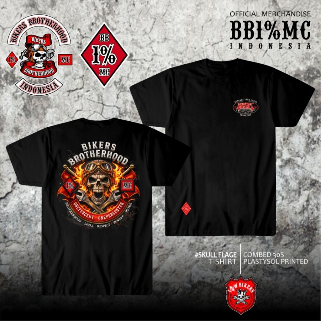 Kaos Tshirt Bikers Brotherhood 1% MC