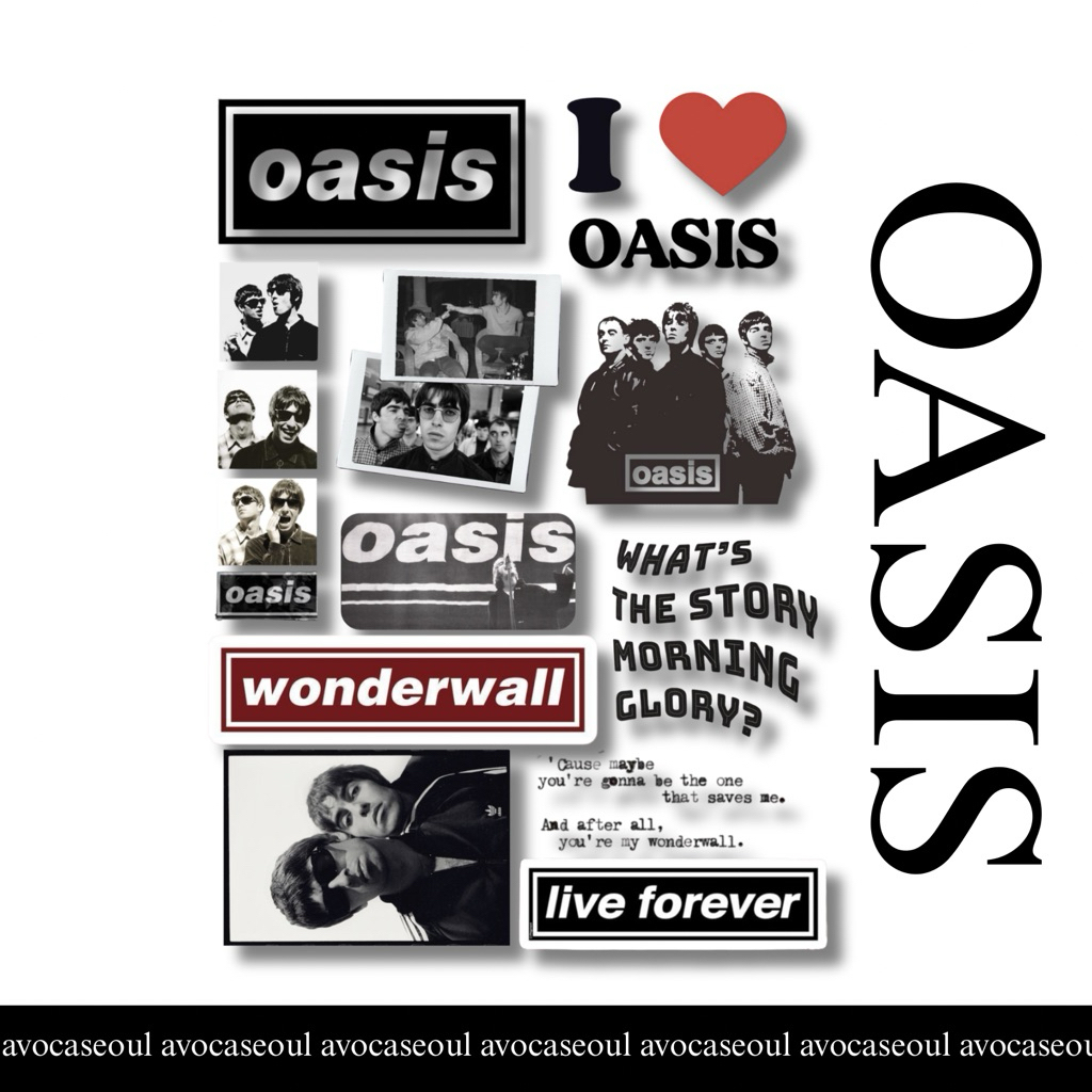 sticker sheet oasis band western untuk sticker hp sticker laptop sticker deco