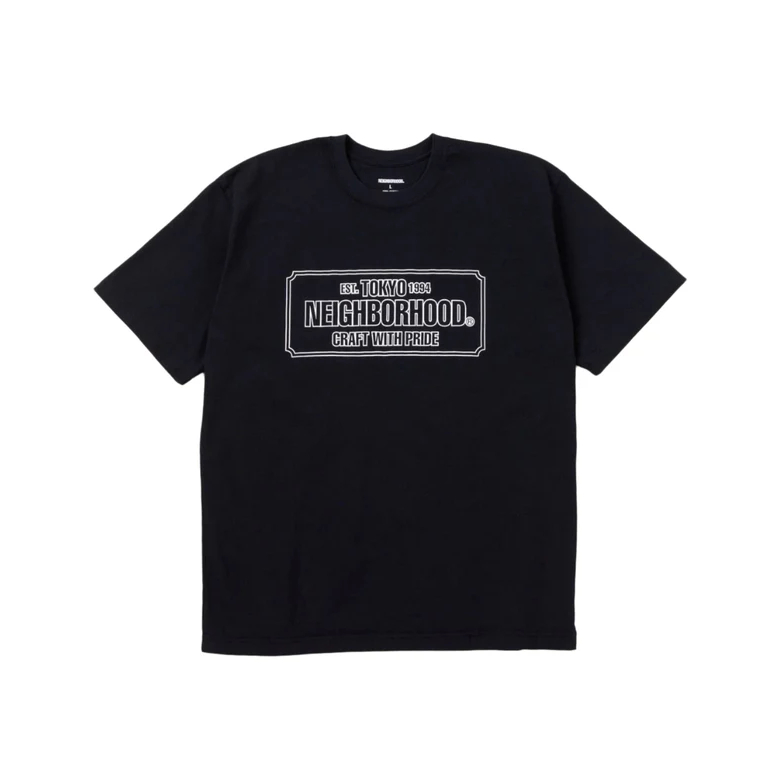 TSHIRT - Neighborhood Logo Outline Black Tee