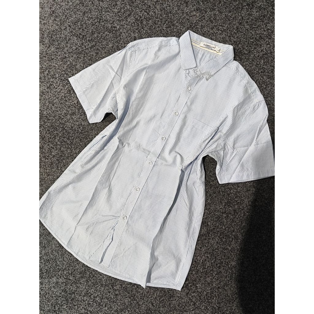 Kemeja Cewek Salur/Kemeja Salur Slimfit