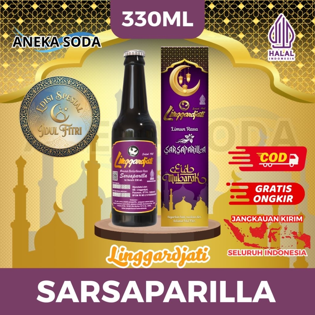 Limun Linggarjati Edisi Lebaran | Sarsaparilla 330ml Halal Termurah