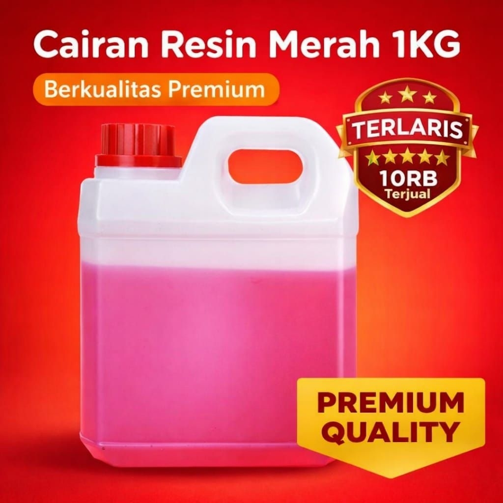 Resin Merah 1 Liter - Cairan Resin Berkualitas Premium Terlaris