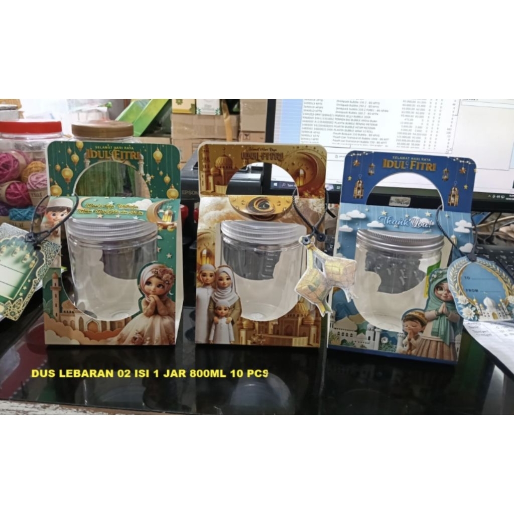 DUS JAR TENTENG LEBARAN KODE 02 - PER 1 PCS // DUS TENTENG UNTUK 1 TOPLES EDISI LEBARAN EID MUBARAK