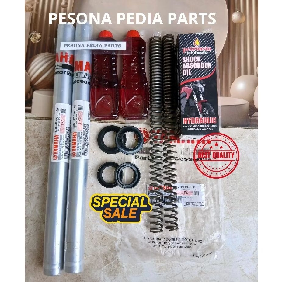 As shock depan 5D9 + Seal Shock + Seal tutup Abu + Per Shock + Oli Shock Vega ZR shock depan Vega ZR