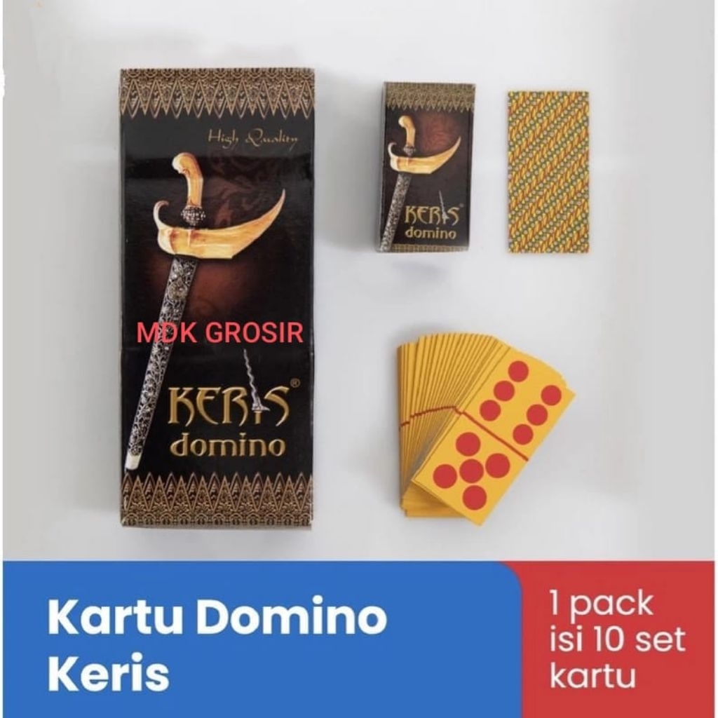 KARTU DOMINO KERIS ASLI KUALITAS IMPORT HIGH QUALITY