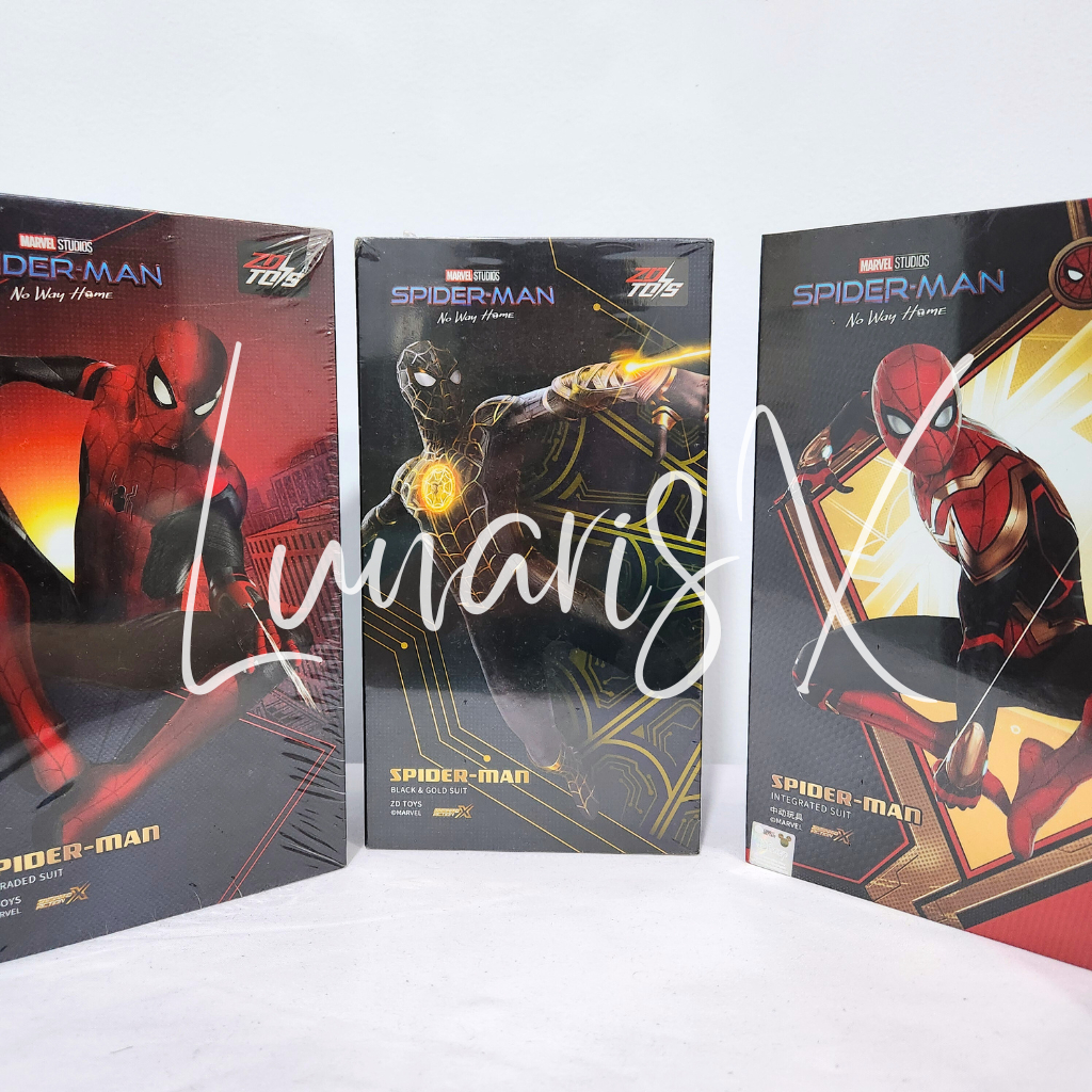 ZD Toys Marvel Spiderman No Way Home Integrated Upgraded Black And Gold Suit Original ZDToys Action 