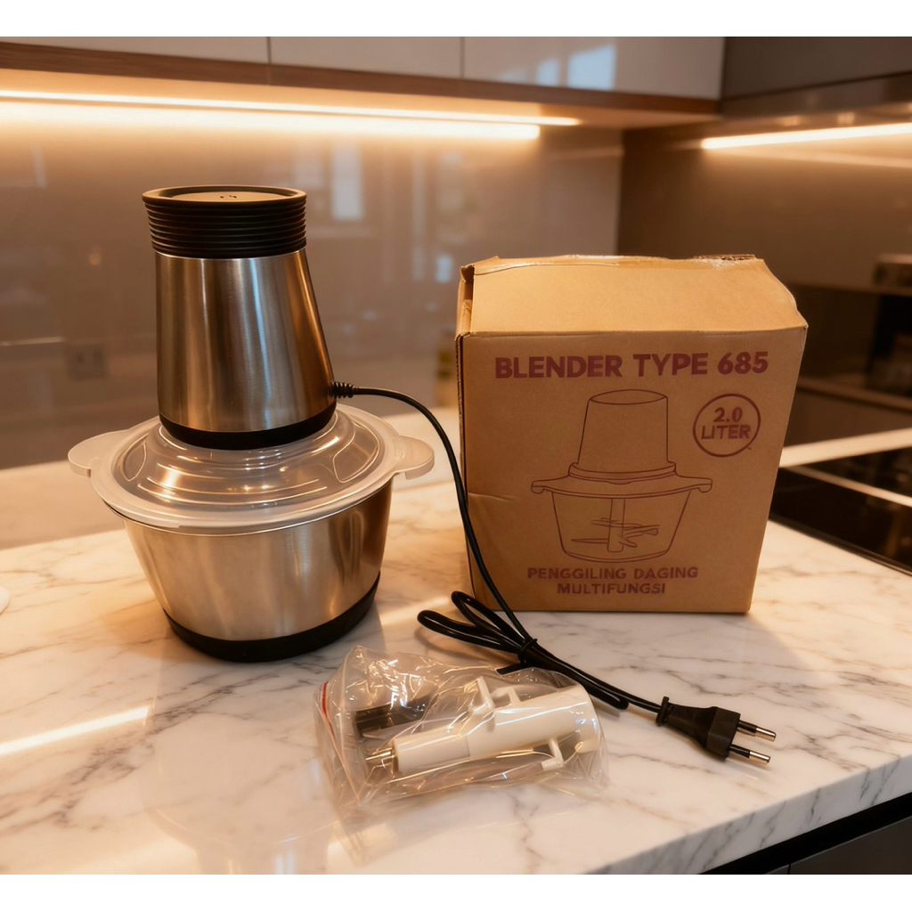 Blender Type 685 2.0 Liter Penggiling Daging Multifungsi untuk Masak dan Makanan