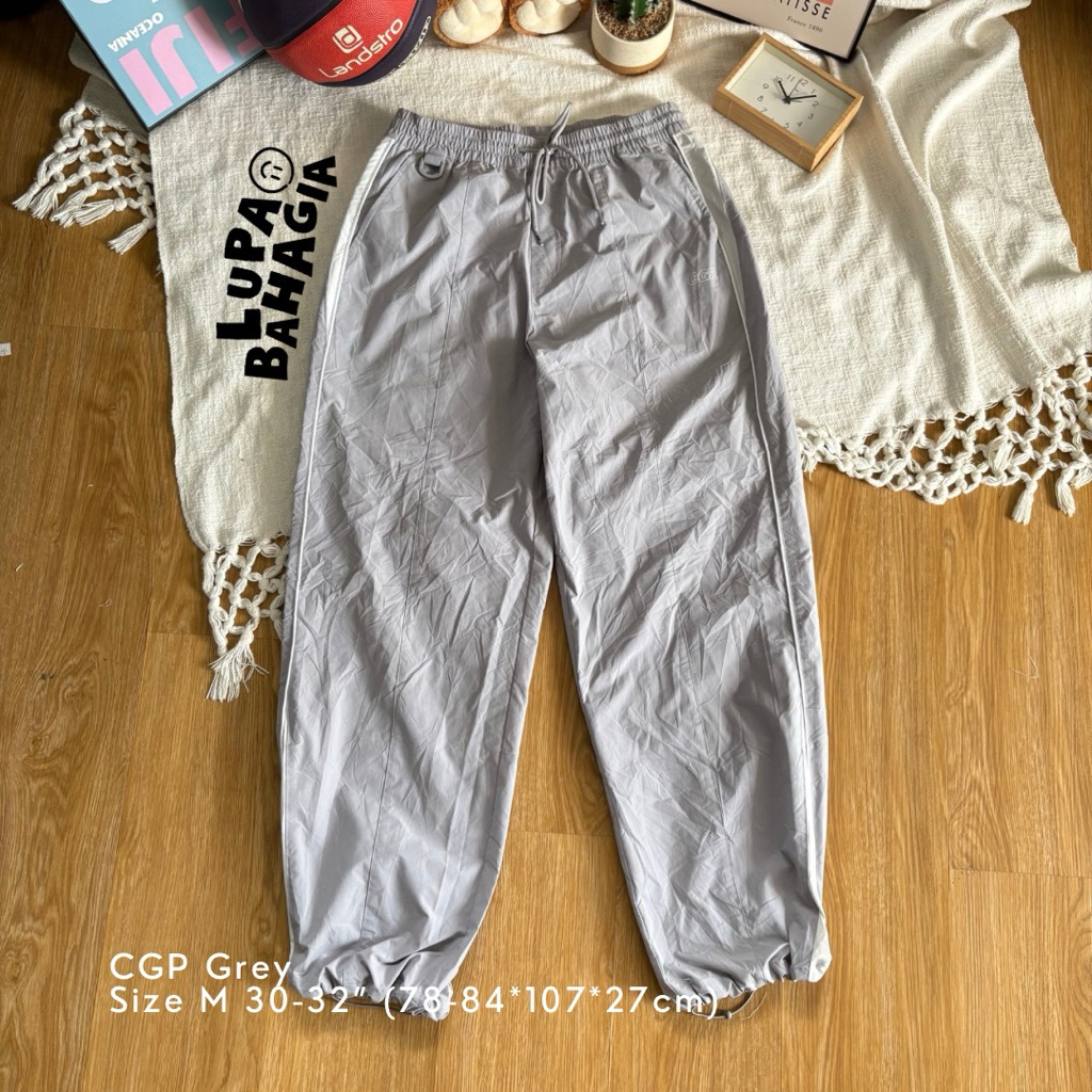 CGP CODEGRAPHY Grey Nilon Ripstop Jogger Long Pants size M fit 30-32" • 100% original (Celana Panjan