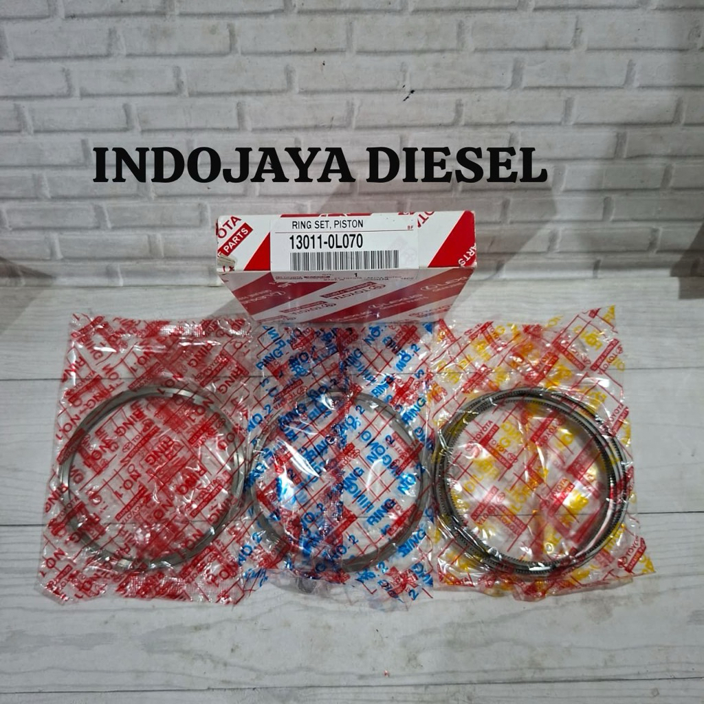 Ring Piston/Ring Seher Toyota Hilux Diesel 2.5cc/2KD STD/0.50 13011-0L070/13013-0L070