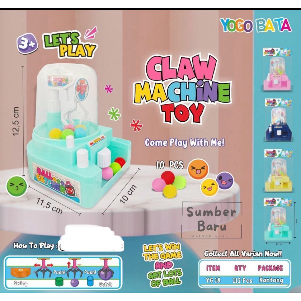 PROMO MAINAN CAPIT MINI / GAME CAPIT CLAW MACHINE / CAPIT BOLA BONEKA