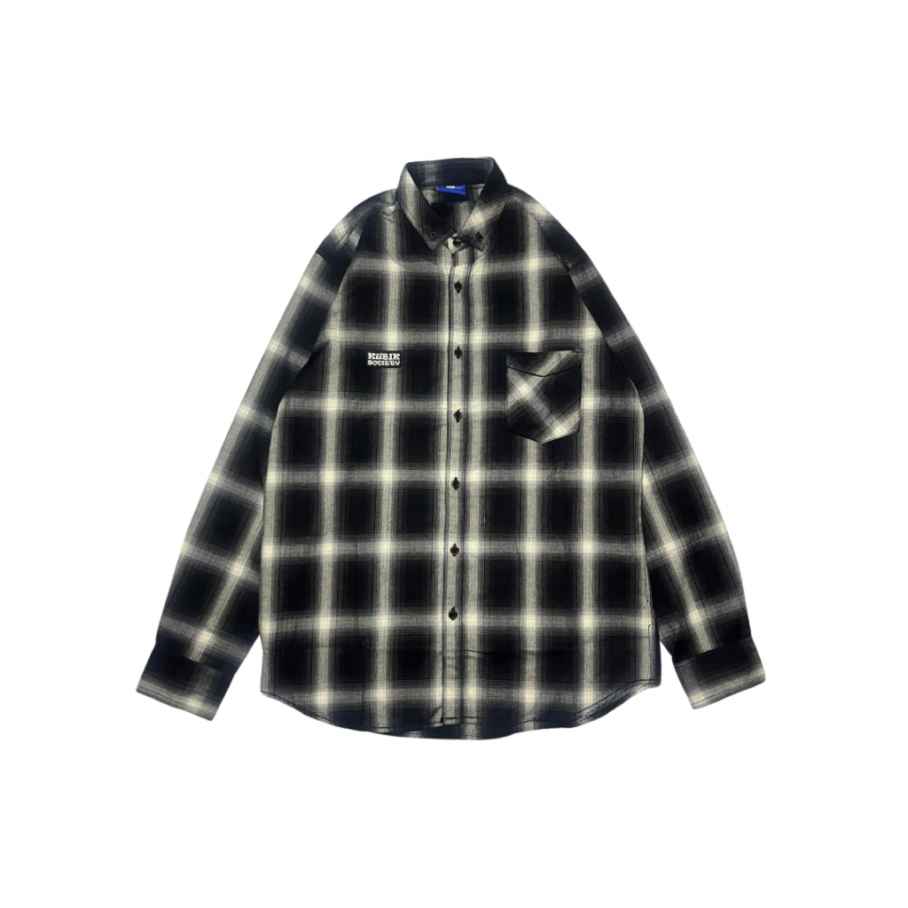 Kubik Society Flanel Veterano - Veterano Tebal Black
