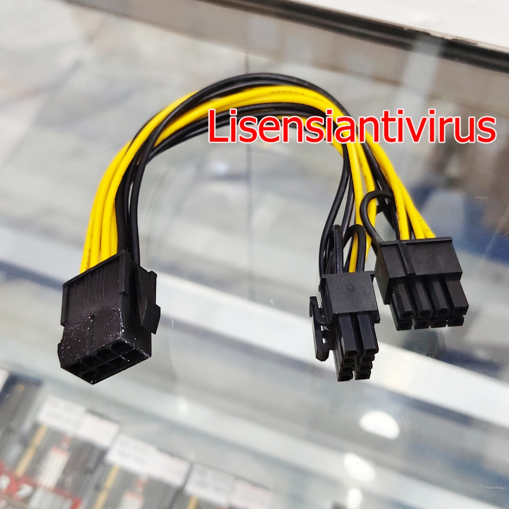 Kabel VGA 8 pin Female to dual 8 Male pin PCIE (6+2) Male extender Mining