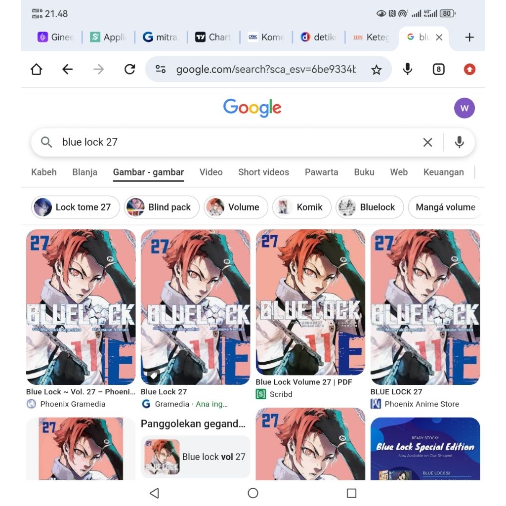 BLUE LOCK PGI VOL 22 SD 27 (6 BUKU)