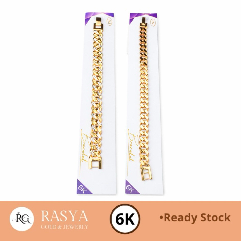 Gelang Emas Sisik Naga Kadar 300 / 6K Gelang Rantai Dewasa