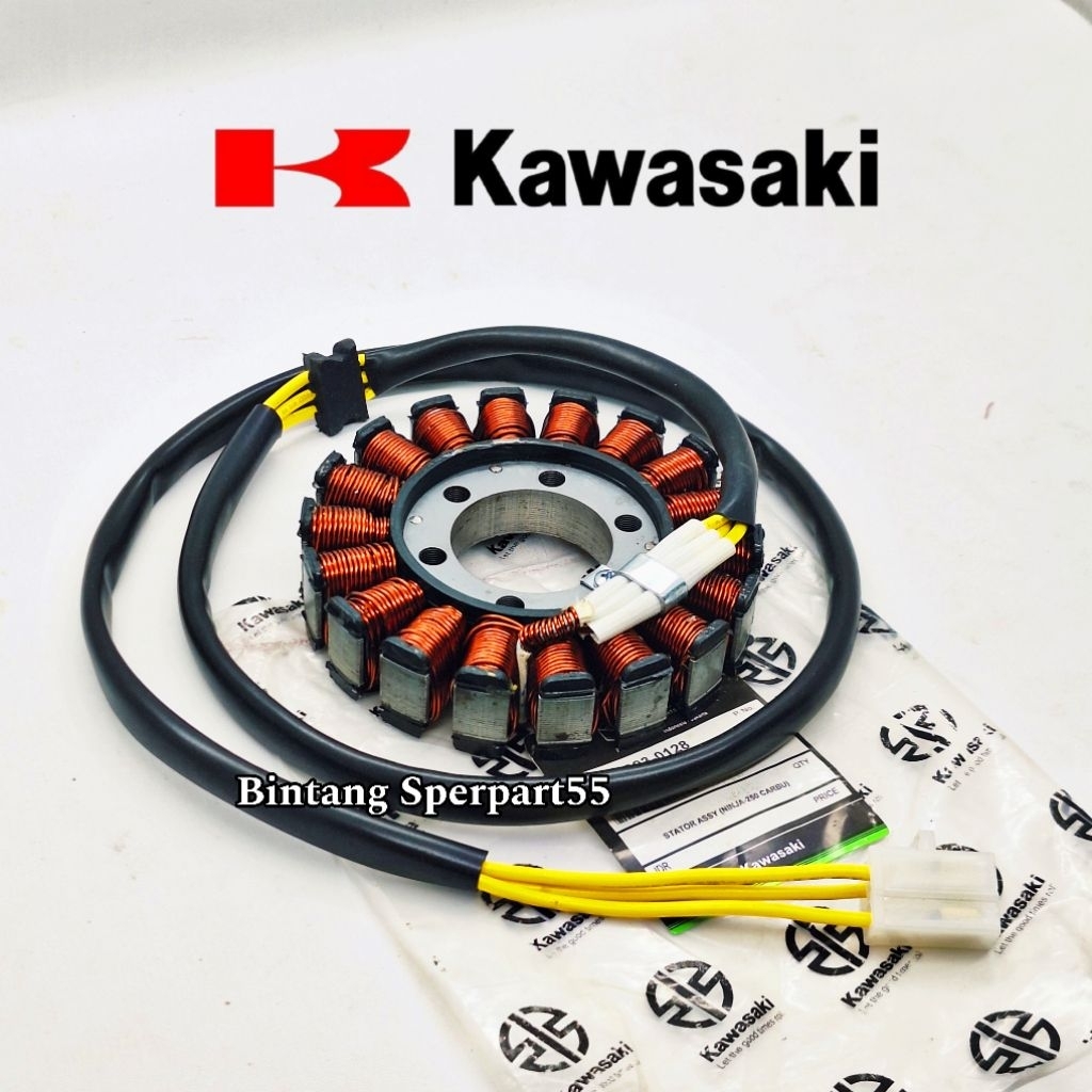Spul Assy Stator Comp Kawasaki Ninja 250R Karbu Tahun 2008-2012