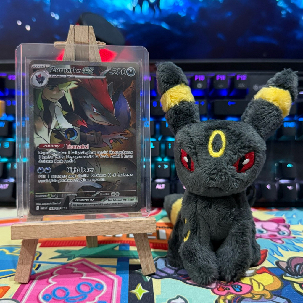 Zoroark N ex SAR Bahasa Indonesia Pokemon TCG Secret Art Rare