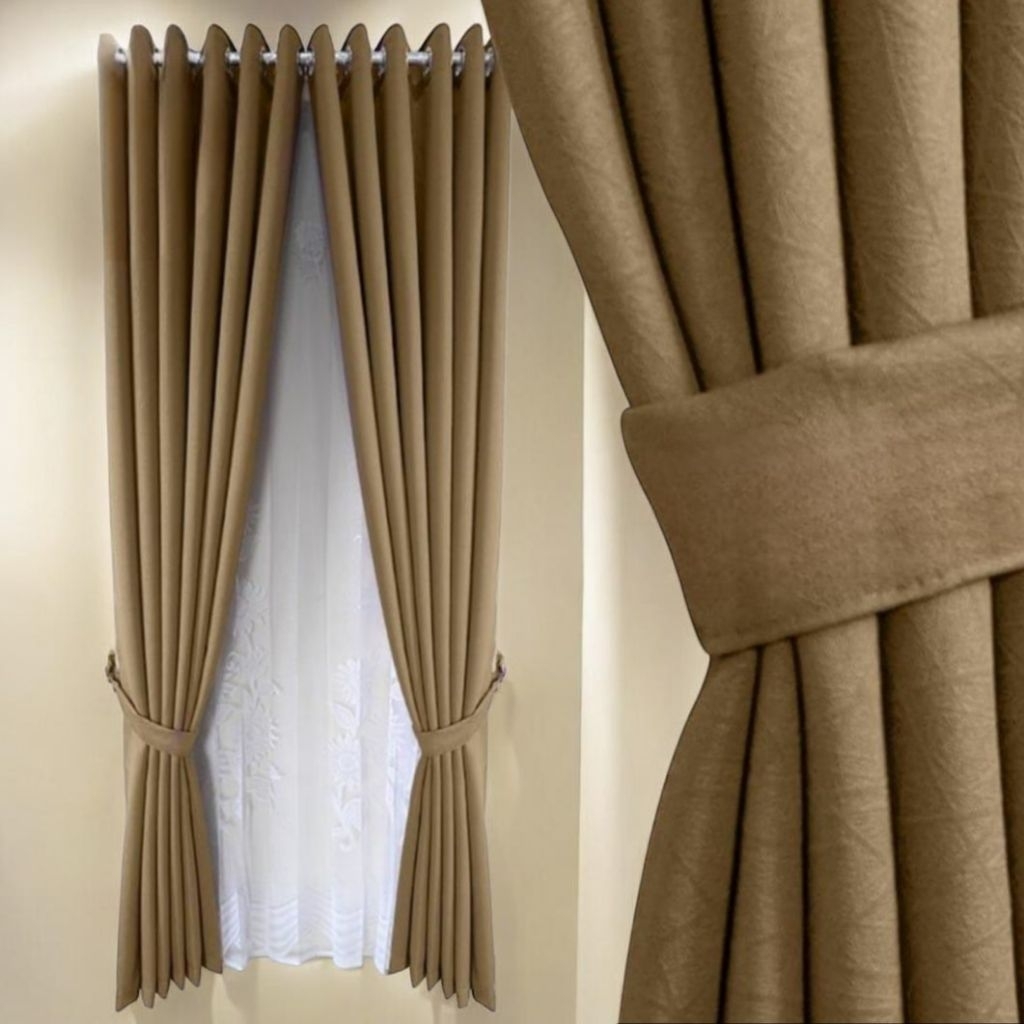 gorden blackout polos doff, gorden import premium tebal, hordeng jendela pintu kamar