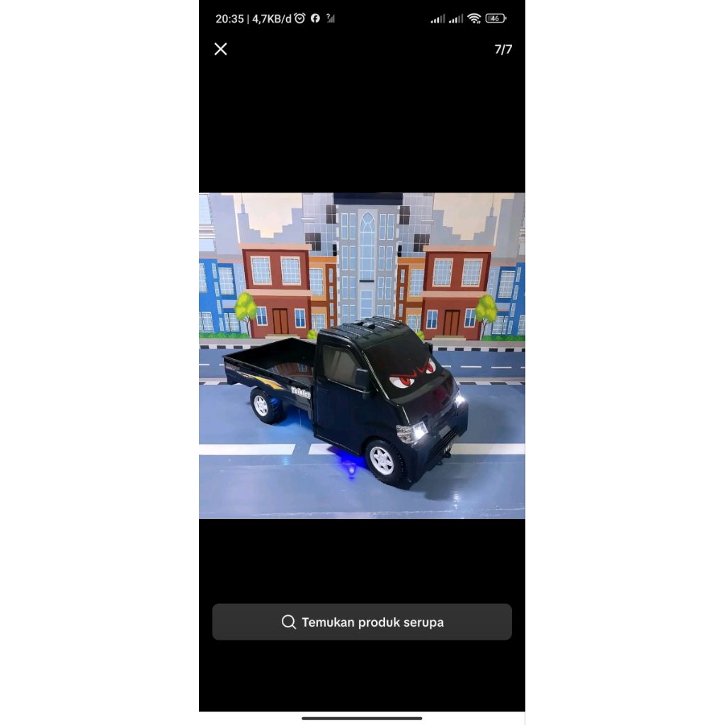 mainan miniatur pick up granx max lampu dan musik tololet arlam mundur
