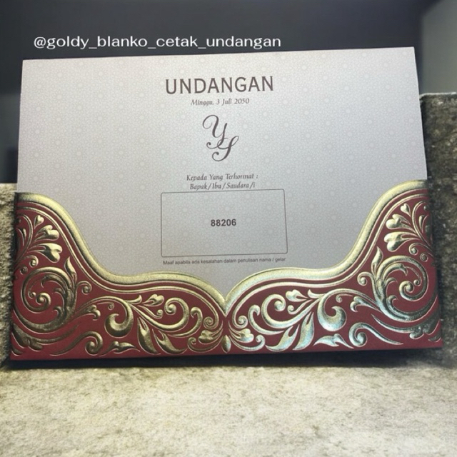 blangko undangan kosongan ERBA kode 88206 (AMPLOP+COVER)
