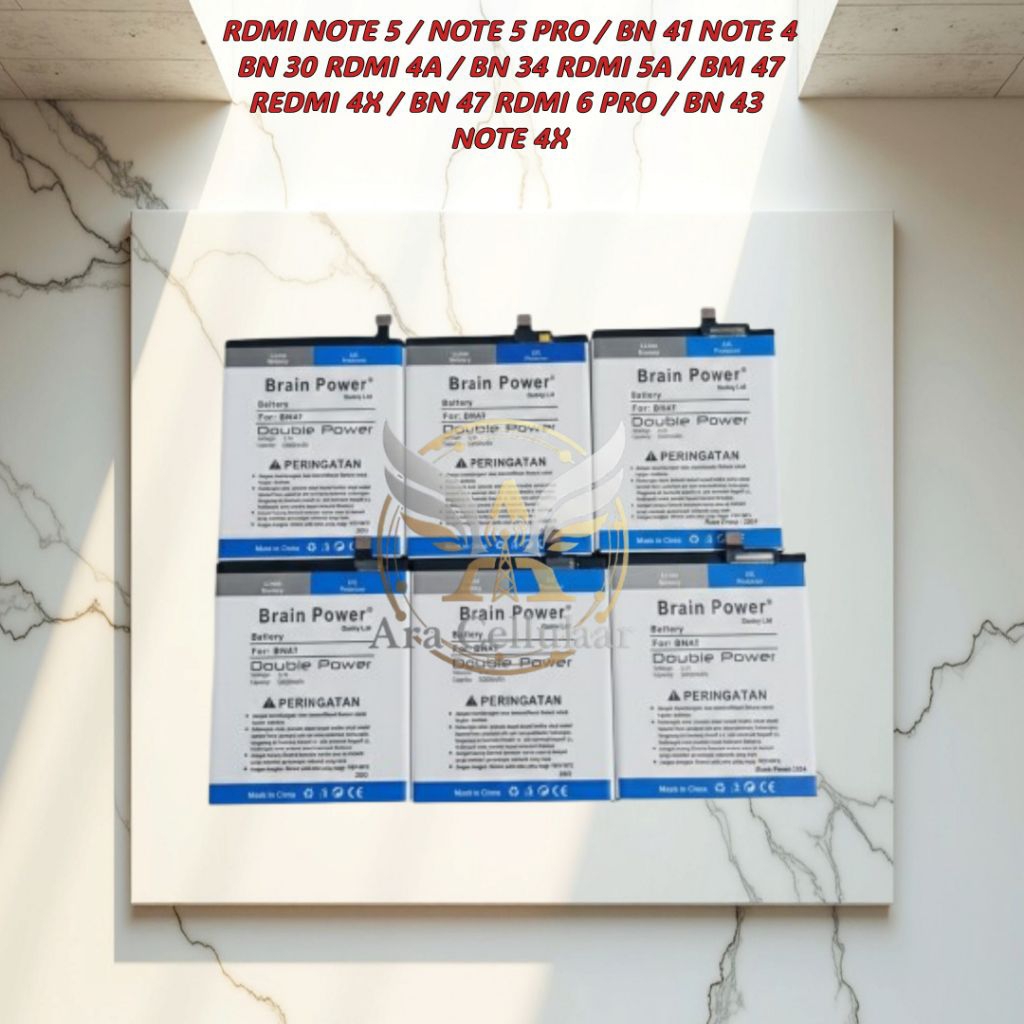 BATERAI  XOMI RDMI NOTE 5 PRO / BN 41 NOTE 4 / BN 30 RDMI 4A / BN 34 RDMI 5A / BM 47 REDMI 4X / BN 4