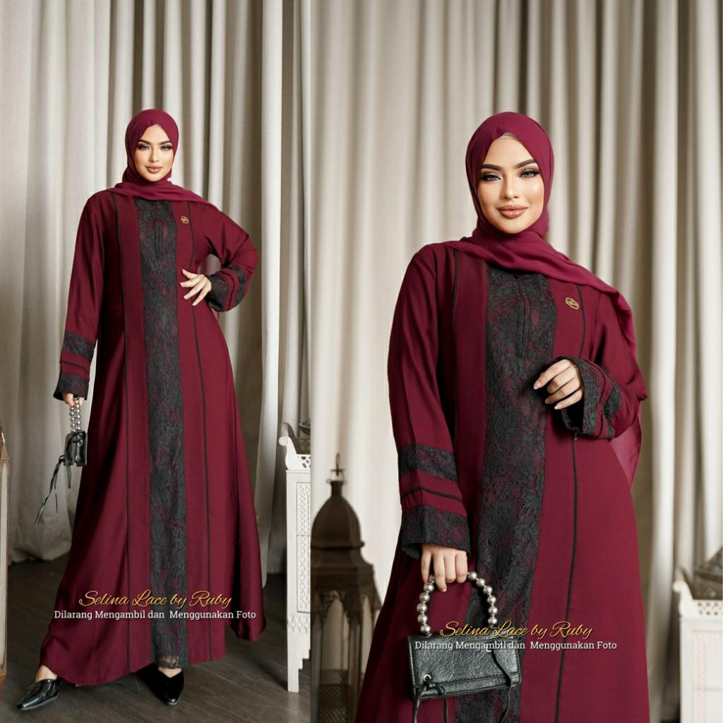 bintang exlusive gamis lace Selina dress