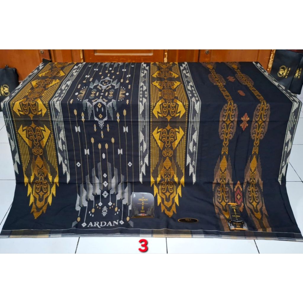 Sarung Ardan SGJ GOLD (Songket Gunungan Jacquard) motif songket timbul