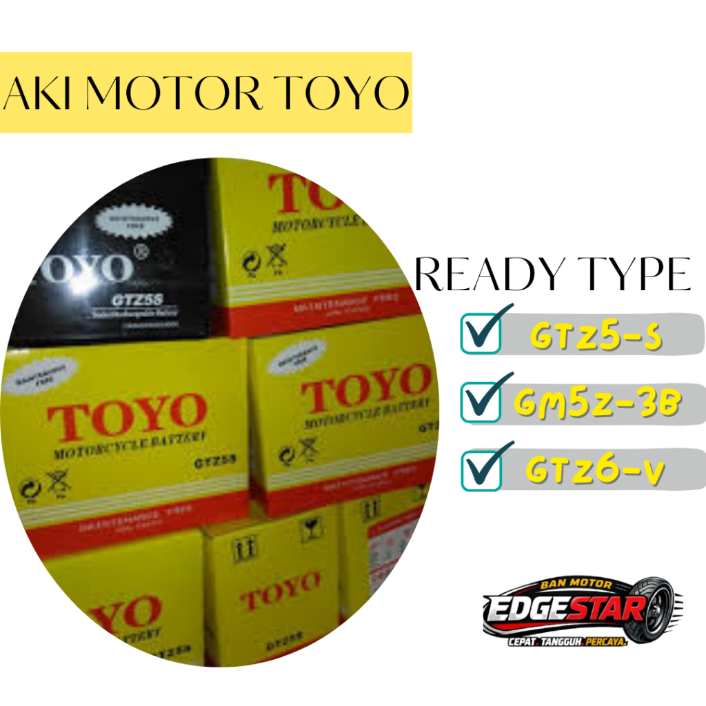 Accu Motor TOYO DAN OMEGA  GTZ5S GTZ6S GM5Z3B MF AKI KERING