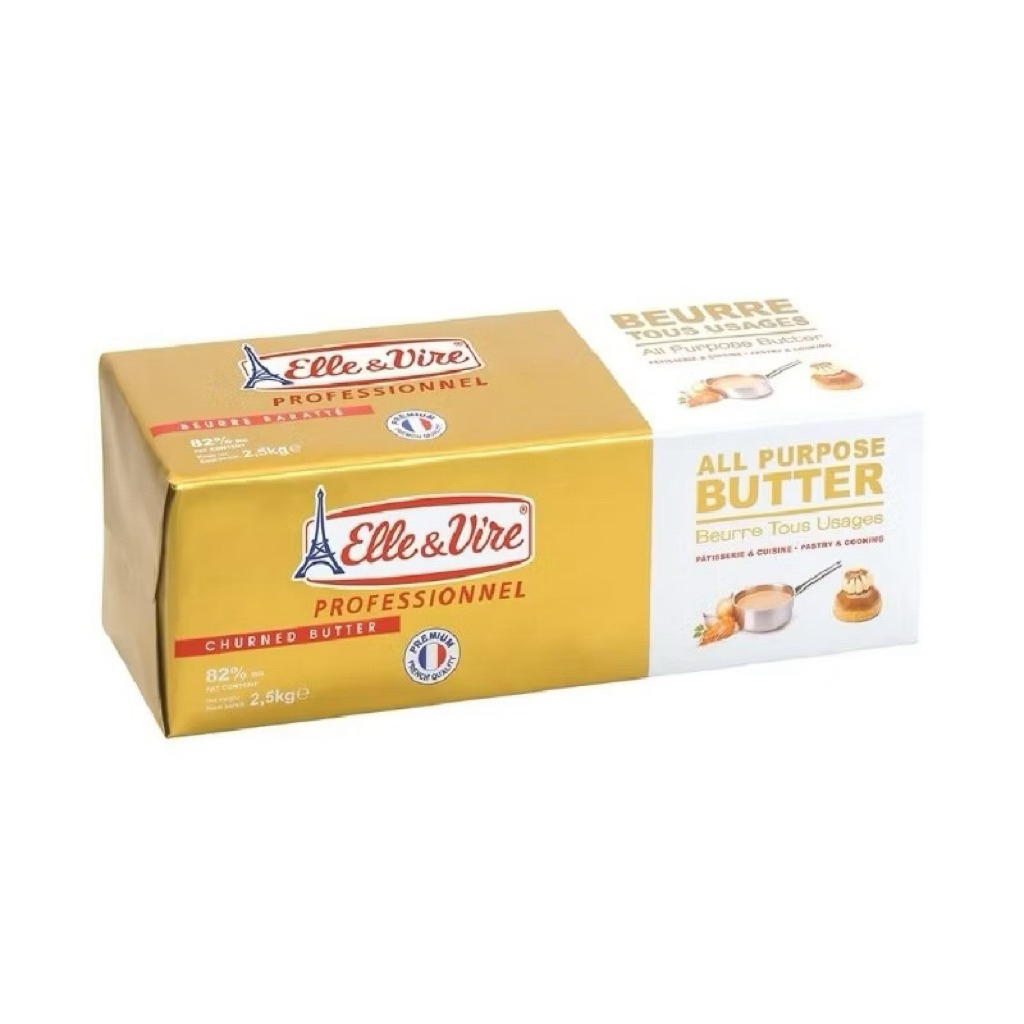 Elle & Vire Butter Roll Unsalted 2.5kg