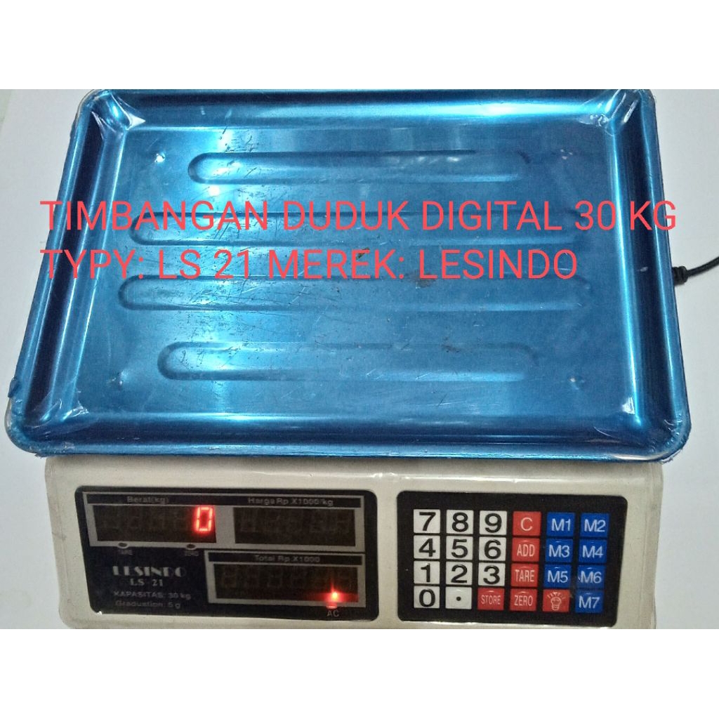 TIMBANGAN DUDUK DIGITAL MEREK LESINDO TYPE LS-21 30 KG