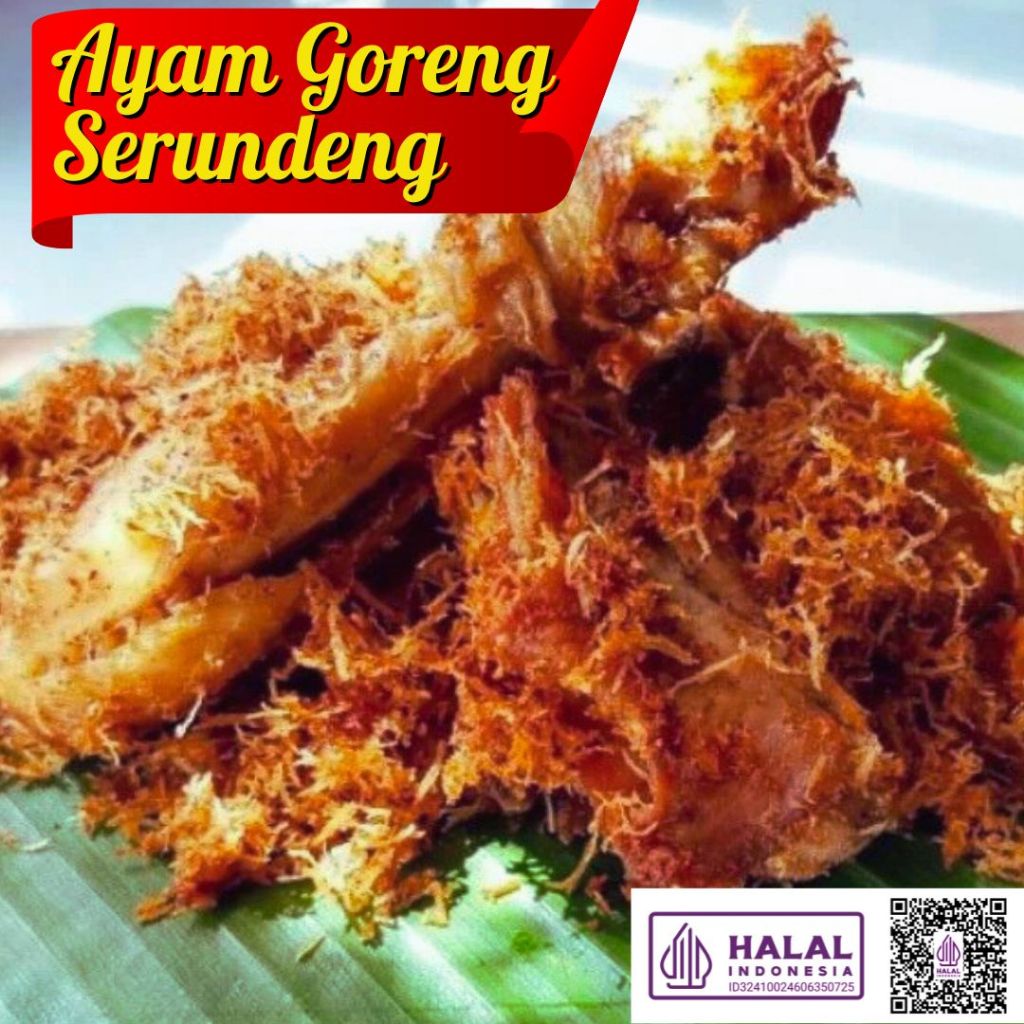 1 Ekor Ayam Goreng Serundeng Lengkuas Sambal Lamongan/ Ayam Goreng Matang Siap Makan/ Ayam Goreng Se