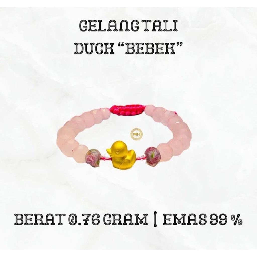 Gelang Emas Tali Karakter / Kadar Emas 99%