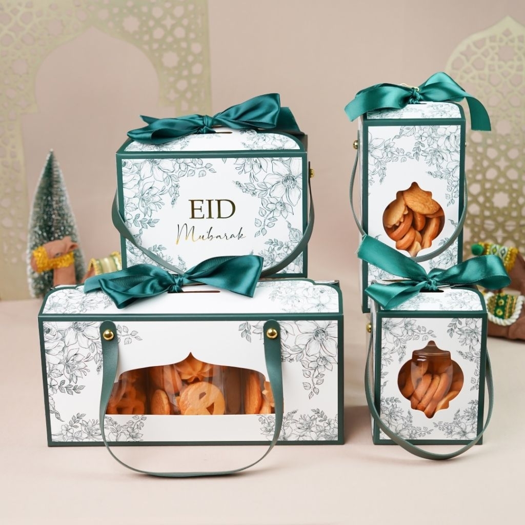 Box Hampers Lebaran Premium Untuk  2 Toples Tabung 500-600ML Box Kue Kering Box Bolu Lebaran Kotak K