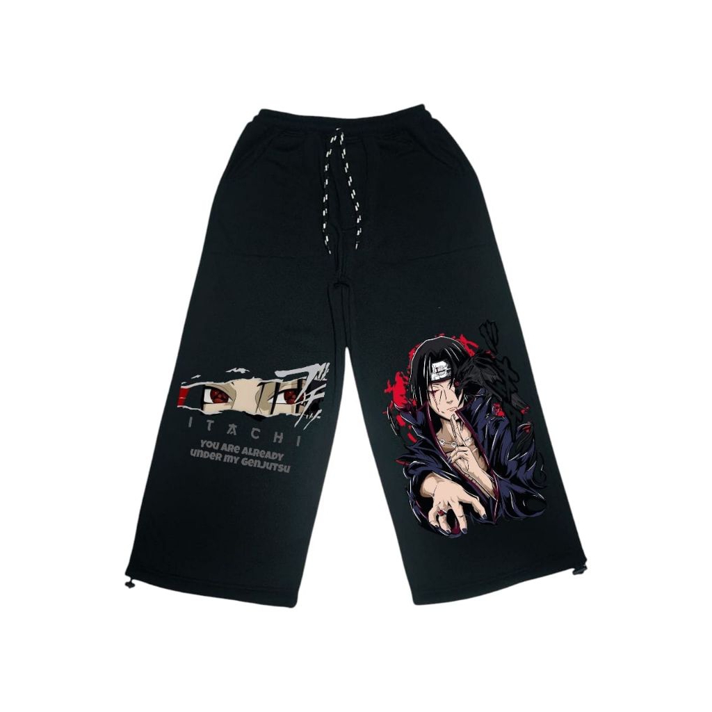 Celana Skena Baggy Itachi uchiha Anime Naruto shipuden Sweatpants Panjang Anak Unisex Usia 7-13Tahun