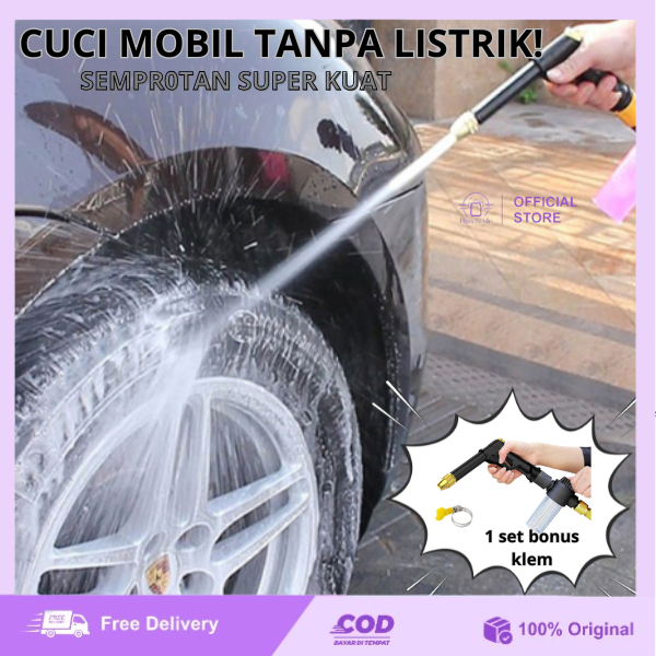 [HS] Paket Semprotan Air Cuci Mobil Tekanan Tinggi Tabung Sabun 100 ML Jet Washer Selang Rumah Anti 