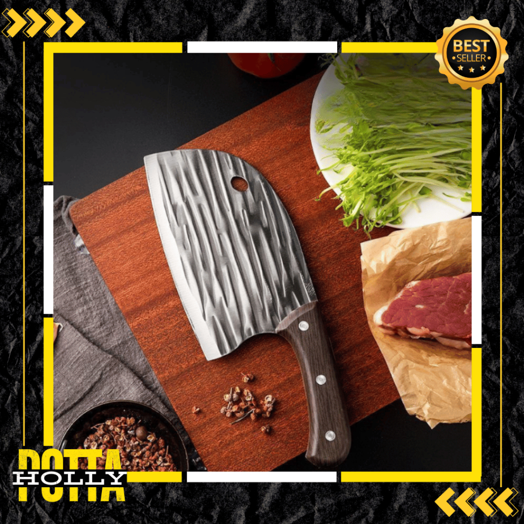 POTTAHOLLY | Pisau Potong Tulang Super Tajam Pisau Dapur Tebal Pencacah Ikan Daging / Pisau Dapur St