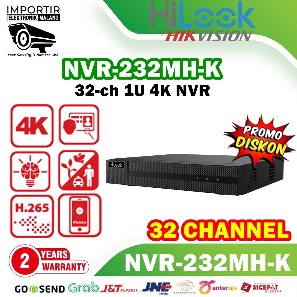NVR 32 CHANNEL HILOOK NVR-232MH-K NVR 32CH HILOOK