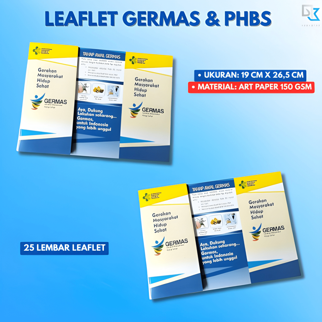 Leaflet Edukasi GERMAS & PHBS | Gerakan Masyarakat Hidup Sehat | Brosur Kesehatan