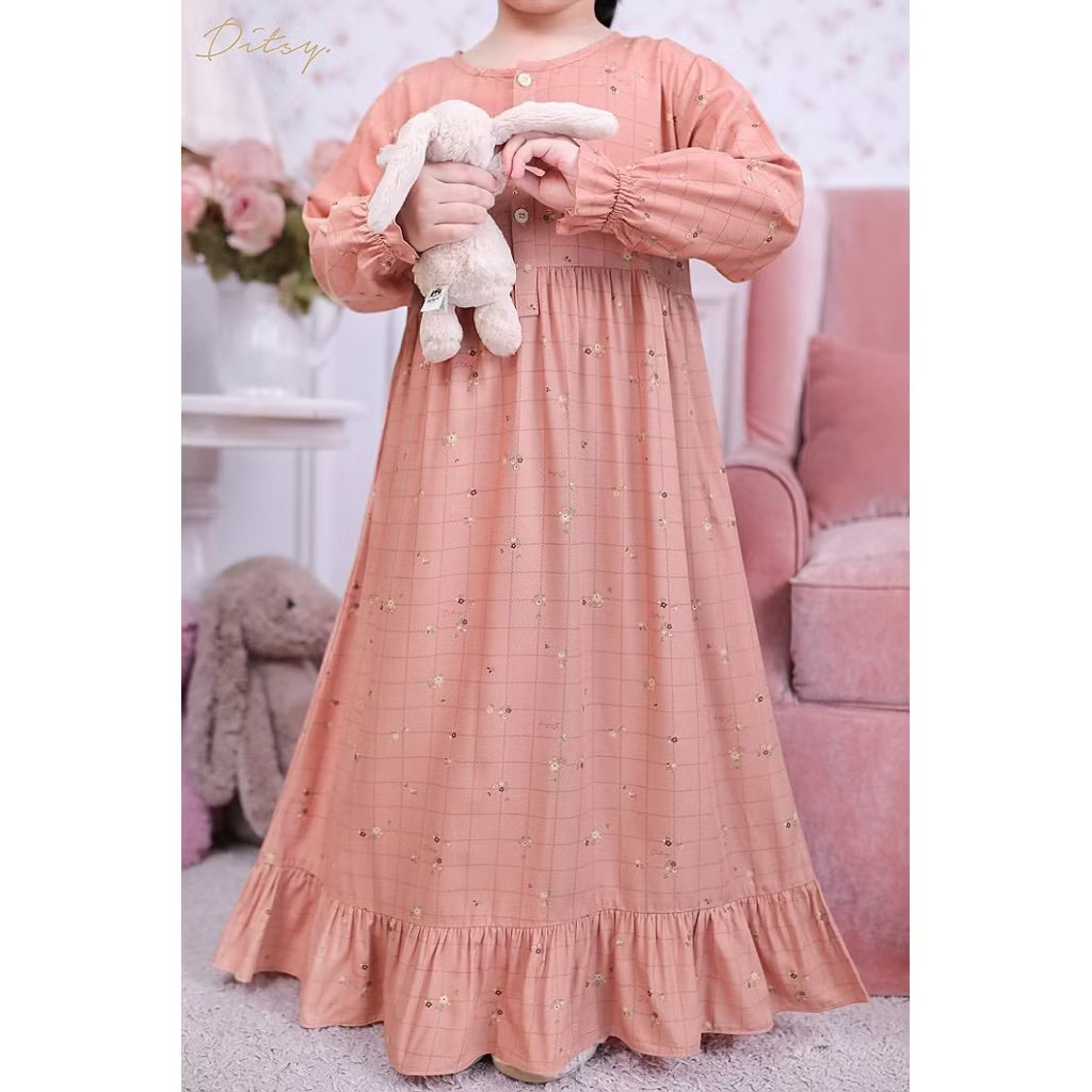 [SIAP KIRIM] LITTLE MORANNA PEACH NECTAR SIZE 7 BY DITSY FEBRUARI 2026