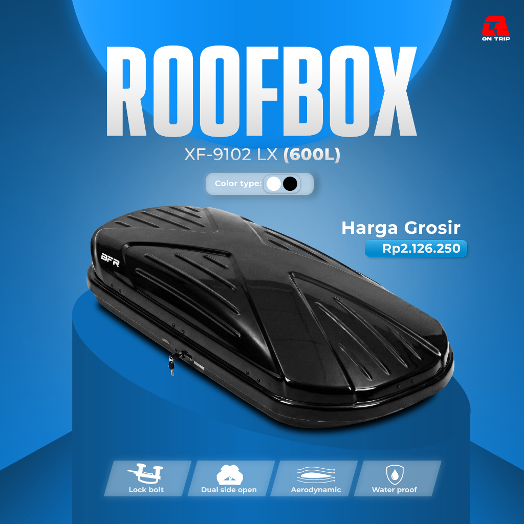 Roof Box Roofbox Bagasi Atap Mobil Universal Material Abs 600L